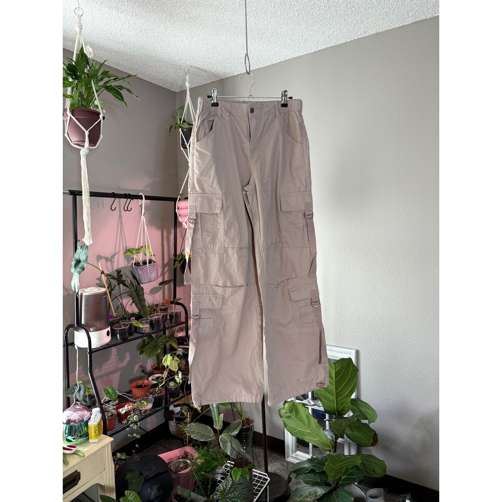 Aeropostale Tan Wide Leg Cargo Pants